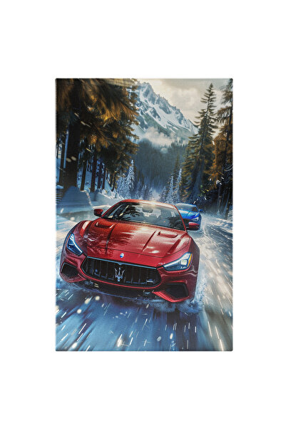 StoryGift Romania Tablou Canvas Maserati Ghibli Masina Rosie De Lux Care Face...