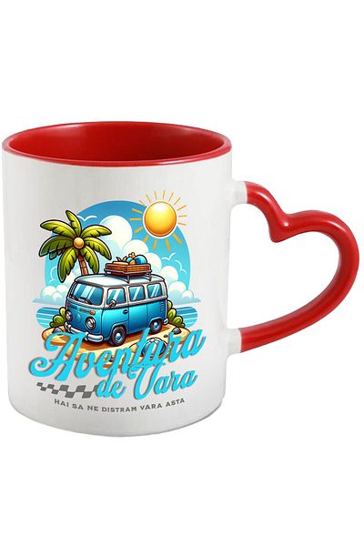 StoryGift Romania Summer Adventure Mug - Let's Have Fun This Summer, 330ml, Ceramic with Handle in, With,STG.