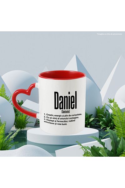 StoryGift Romania Mug With The Name Daniel, With Motivational Message, Creative, Energetic, Curious, Smart,, With ,STG