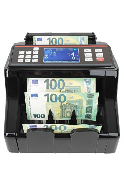 hunter tec Karışık Para Sayma Makinesi ve Sahte Para Yakalama - Türkçe Konuşma + Müşteri Ekranı