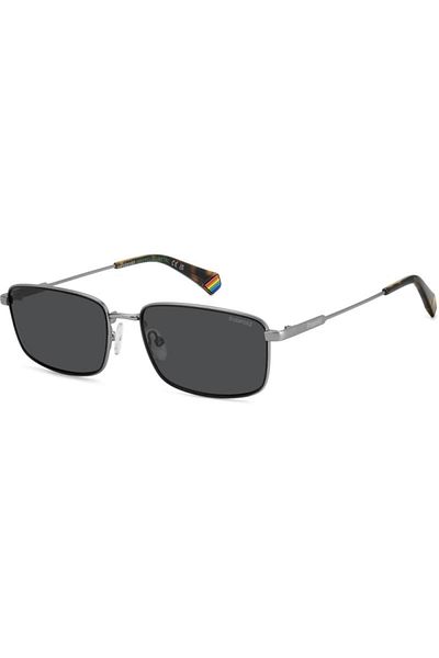 Polaroid Polarized Sunglasses Men Polaroid PLD 6227/S/X SVK/M9, Metal, Silver, 56 mm