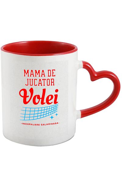 StoryGift Romania Volleyball player mom mug, sport, ball, performance, 330ml, Ceramic with Handle, With, STG.