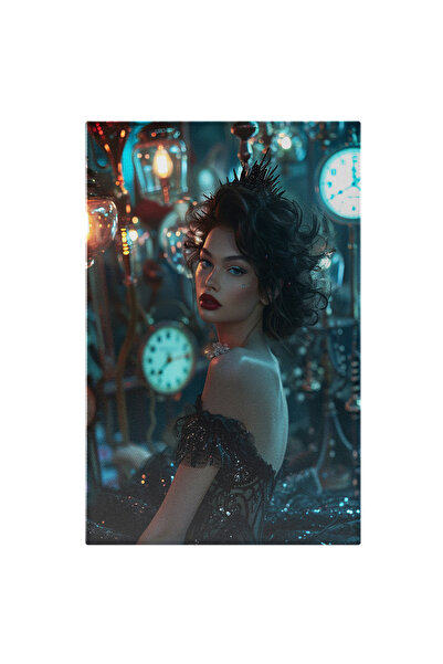 StoryGift Romania Tablou Canvas: Sanctuarul Cu Ceasuri Al Fetei Cu Diademă Ne...