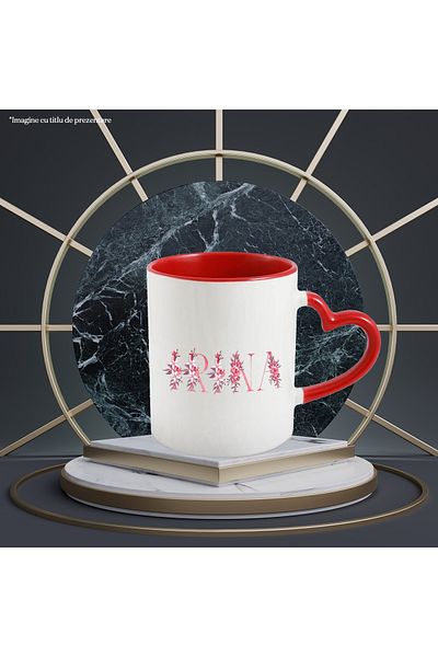 StoryGift Romania Mug With Name Irina, Floral, Colorful, Creative, Beautiful, Unique, 330ml, Ceramic, With,STG.