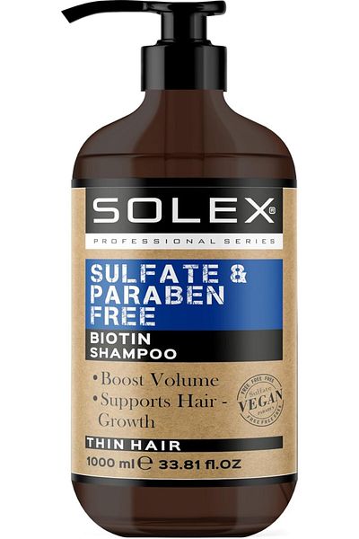 Solex Sulfate-Free Paraben-Free Biotin Shampoo 1000 ml