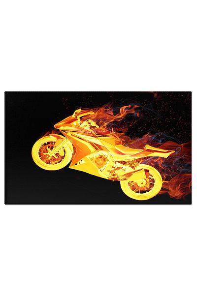 StoryGift Romania Tablou Canvas Motociclist In Foc Adrenalina Si Viteza. Motociclist, Foc, Adrenalina, Viteza 849