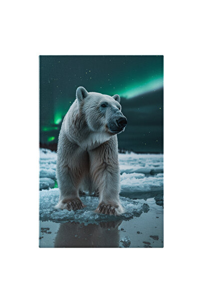 StoryGift Romania Tablou Canvas: Ursul Polar În Mijlocul Ghețarilor - Paznicu...