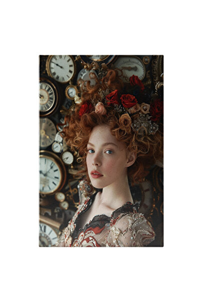 StoryGift Romania Tablou Canvas: Trandafirii Din Păr Și Rochia Brodată Cu Dan...