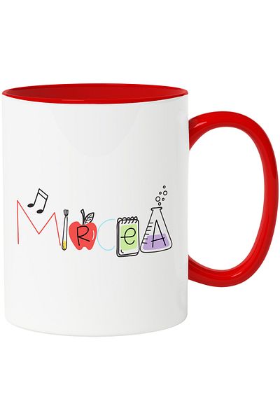 StoryGift Romania Mug With Name Mircea, and Funny Message, Curious, Sociable, Galagio, 330ml, Ceram, With, STG.