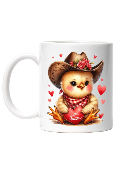 StoryGift Romania Cana Cu Un Puisor De Gaina Care Tine O Inimioara | Ilustrat...