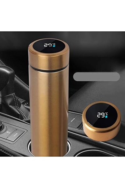 Others Water Bottle with LED Screen for Real-Time Temperature Display, Made of Stainless Steel, Portable, 1