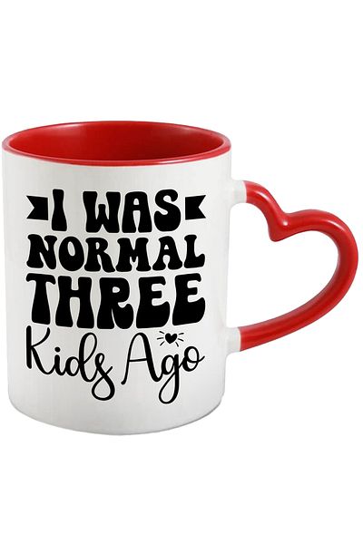 StoryGift Romania Mug with funny message that shows you were normal three kids ago - life, With, STG.