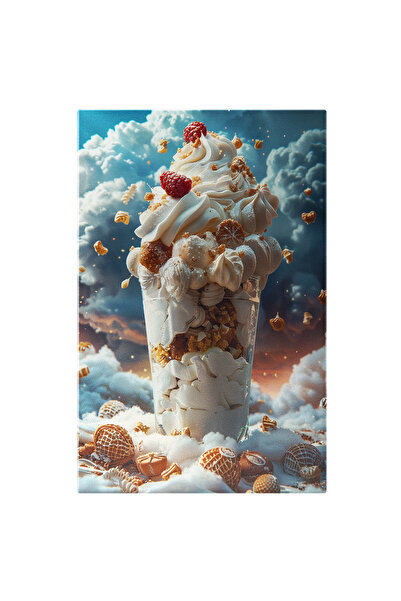 StoryGift Romania Tablou Canvas Inghetata Racoritoare Din Lapte Intr-un Pahar...