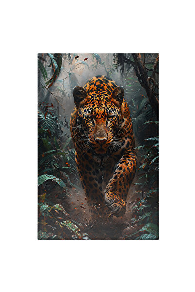 StoryGift Romania Tablou Canvas Îmbrățișarea Naturii Leopardul Înconjurat De ...