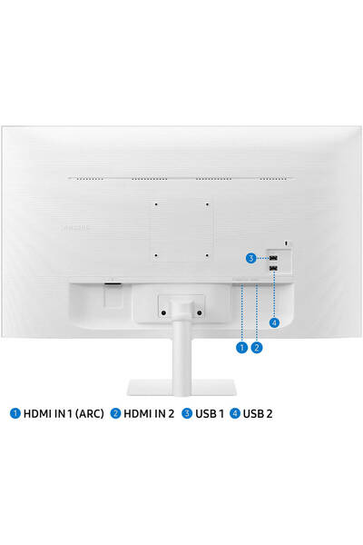 Samsung شاشة ذكية M5 (M50D) مقاس 32 بوصة، لوحة VA، دقة Full HD (1920x1080)، HDR10، معدل تحديث 60 هرتز