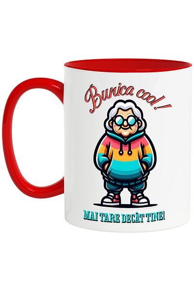 StoryGift Romania Mug Old Woman with Sunglasses Text Grandma Cool Tougher Than You, 33, With ,STG.