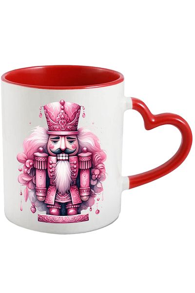 StoryGift Romania Nutcracker mug | soldier | pink | "toy" | for children | 330ml |, With ,STG .