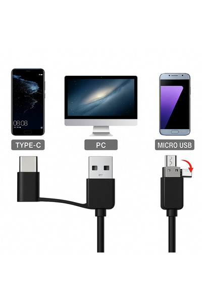 electroawm 6LED Kablolu Profesyonel 7.0mm 1080P HD USB Endoskop Kamera - Android PC İçin Su Geçirmez