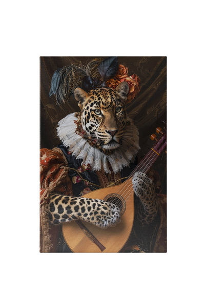 StoryGift Romania Tablou Canvas Un Don Adevărat Cântă La Mandolină Leopardul ...