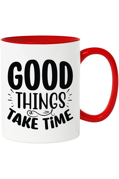 StoryGift Romania Mug with the text in English "Good things take time" - good things take time, With ,STG.