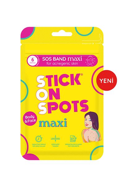 Stick On Spots S.O.S Maxi. |   6 Pack Body & Face Acne/Acne Tape - Pimple Patch - Hydrocolloid Tape