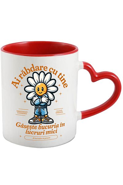 StoryGift Romania Be Patient With Yourself Mug - Find Joy in Small Things, 330ml, Ceramic With Ma, With ,stg