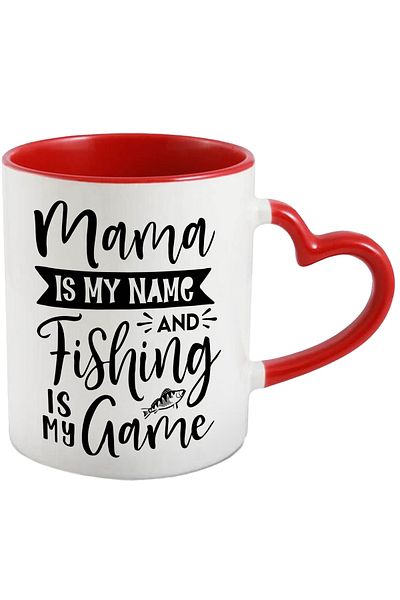 StoryGift Romania Mug for mothers who are very passionate about fishing - over the lake with M, Cu, STG.