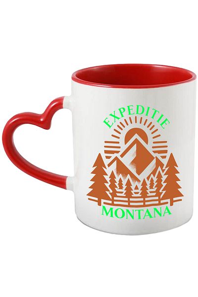 StoryGift Romania Cana Expeditie Montana Natura Munte Camping Aventura, 330ml, Ceramica Cu Maner I, Cu ,stg