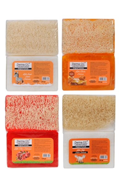 Derma CC LABORATORIES صابون مصنوع يدويًا من ألياف اليقطين الطبيعية 120 جم × 4...