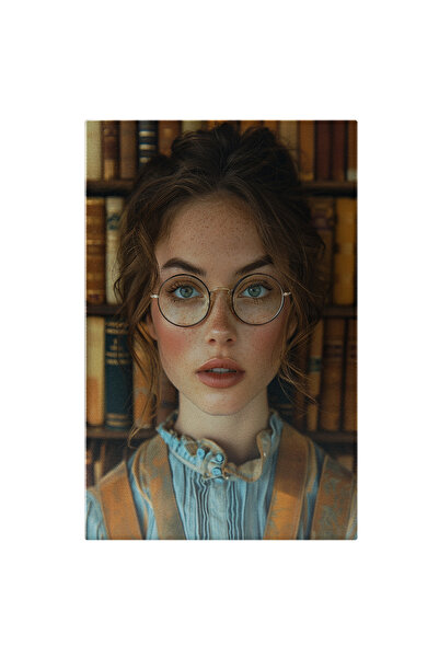 StoryGift Romania Tablou Canvas Bibliotecara Doamna Care Lucreaza In Bibliote...