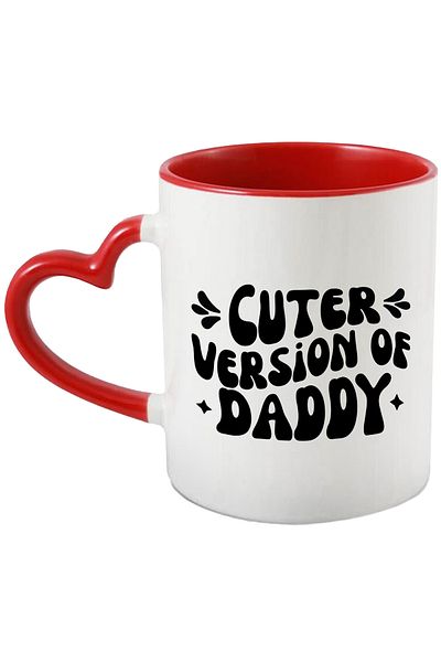 StoryGift Romania Mug for a child proud that he is cuter than his father with a message in the language, With, STG.