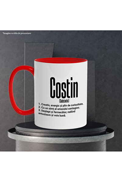 StoryGift Romania Mug With The Name Costin, With Motivational Message, Creative, Energetic, Curious, Smart,, With ,STG.