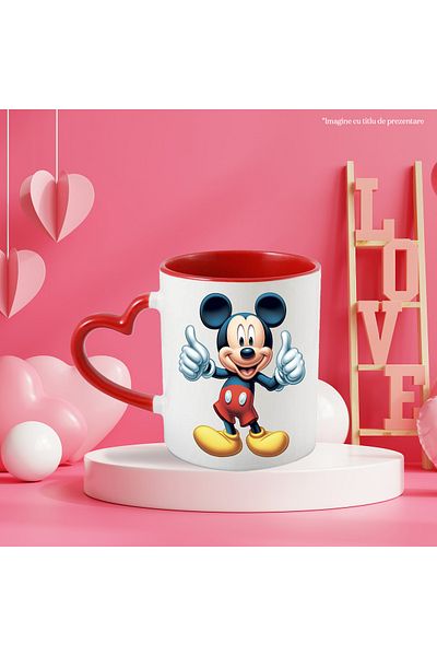StoryGift Romania Mug With Smiling Mickey Mouse, Encouragement, Motivation, Kids, Disney, Cartoons, With,STG