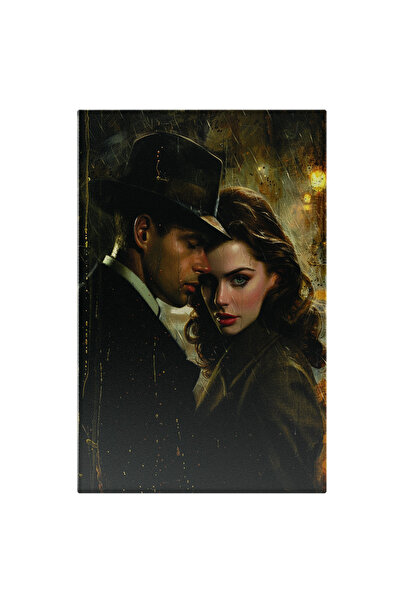 StoryGift Romania Tablou Canvas: Doi Tineri Care Se Iubesc Stau In Ploaie, Fata Cu Ochii Verzi Si Barbat Cu Pala