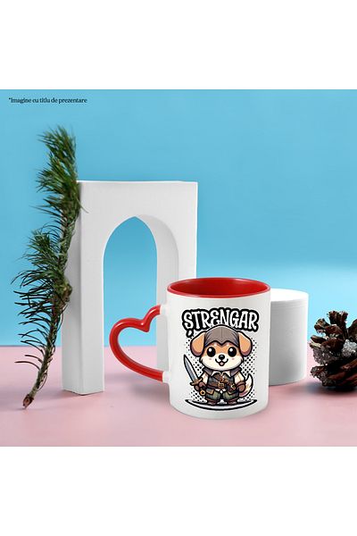StoryGift Romania Mug Caine video game character knight assassin children, 330ml, Ceramic with Ini Handle, With,STG.