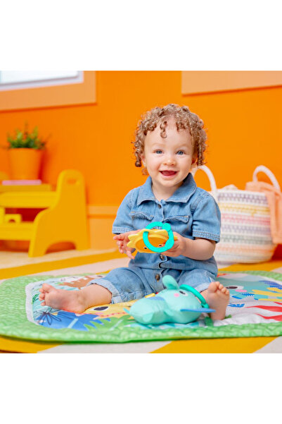 Bright Starts صالة ألعاب وايلد ويجلز القابلة للطي مع موسيقى | للأعمار من ٠ سنوات فما فوق