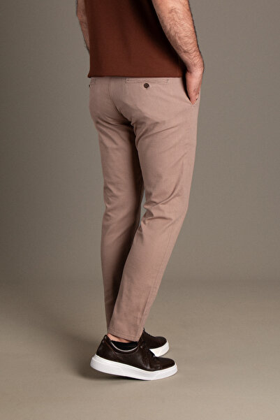 ZEKİ ÖZER Men's Mink Linen Pants