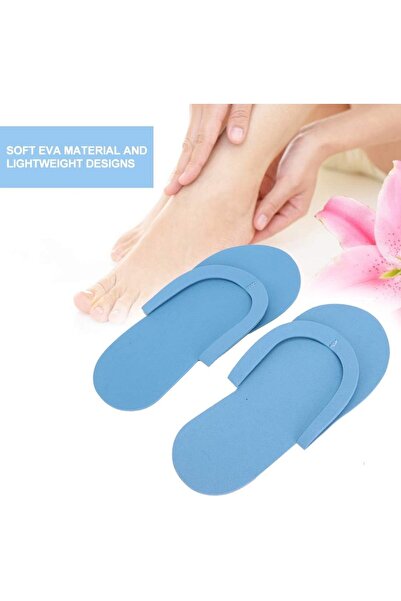 LA PERLA TECH Disposable Slipper Open Toe Spa Slippers blue-12Pair