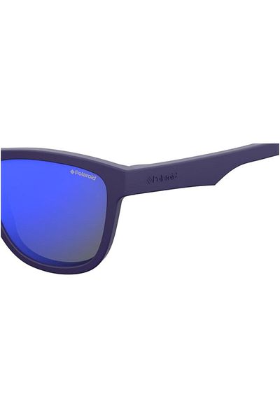 Polaroid Boys' Polaroid PLD 8018/S CIW/JY Polarized Sunglasses, Plastic, Blue, 47 mm