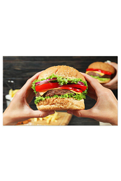 StoryGift Romania Tablou Canvas Concept De Mancare Fastfood, Vazut De Aproape...