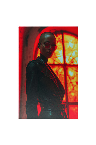 StoryGift Romania Tablou Canvas 90 X 60cm Special Agent Lady Cu Ochelari Si B...