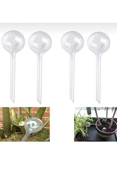 Bundeba 0024 Transparent Plastic 24 Pieces Ball Waterer Flower Plant Watering Container Flower Pot Waterer