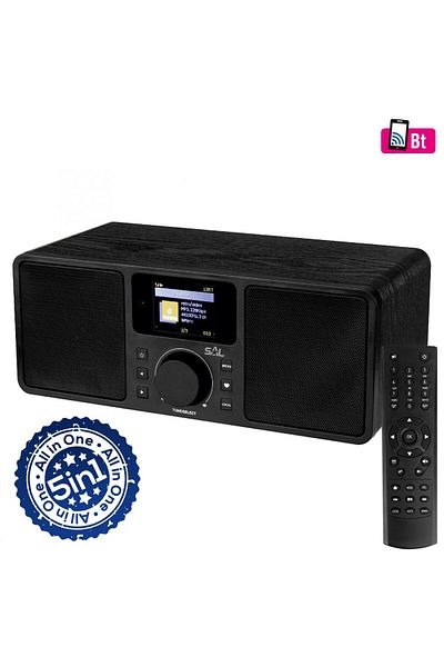 Sal Internet radio global Bluetooth/WiFi 5 in 1, SAL, HiFi bass-reflex, remote control