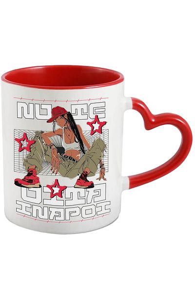StoryGift Romania Mug Gangster Girl motivational text don't look back, 330ml, Ceramic with Handle, With,STG.