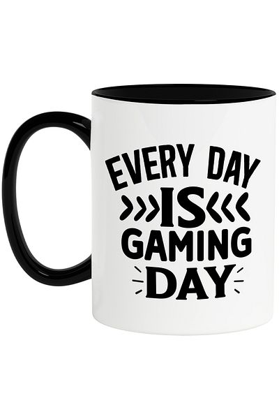 StoryGift Romania Mug for gaming enthusiasts with the message "Every day is gaming day" - games v, Cu,STG.
