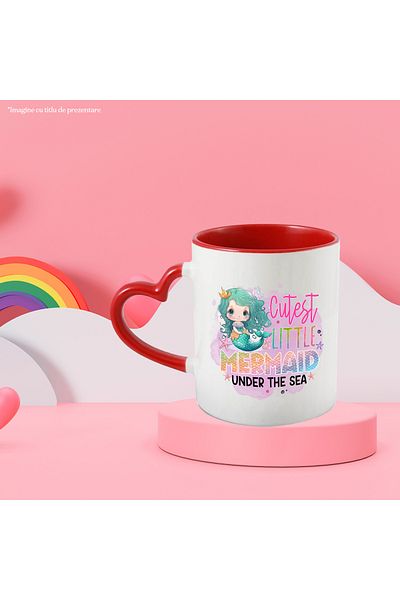 StoryGift Romania Little mermaid mug with the message "Cutest little mermaid under the sea", the cutest, With,STG