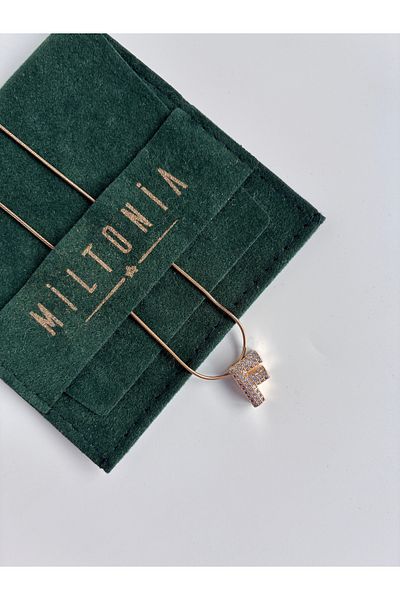 Miltonia Letter F Steel Anti-Tarnish Necklace