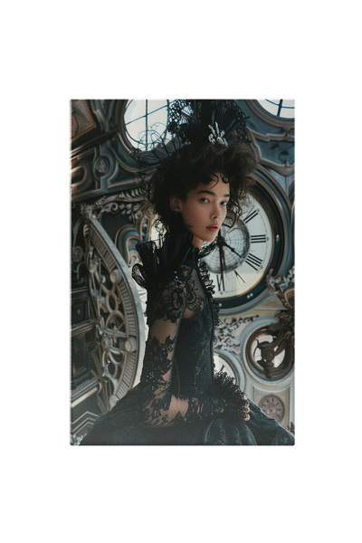 StoryGift Romania Tablou Canvas: Cântecul Inimii Femeia Din Rochie Neagră Din...