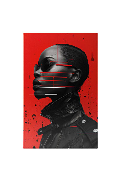 StoryGift Romania Tablou Canvas O Femeie Cu Ochelari Rotunzi Și Geacă De Piel...