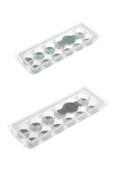 Mapple Home Coolpop 2-Piece Push-Out Silicone Round Ice Tray